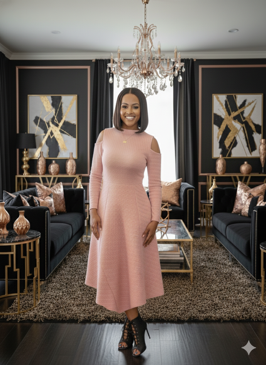 Steady Grace Dress Rose