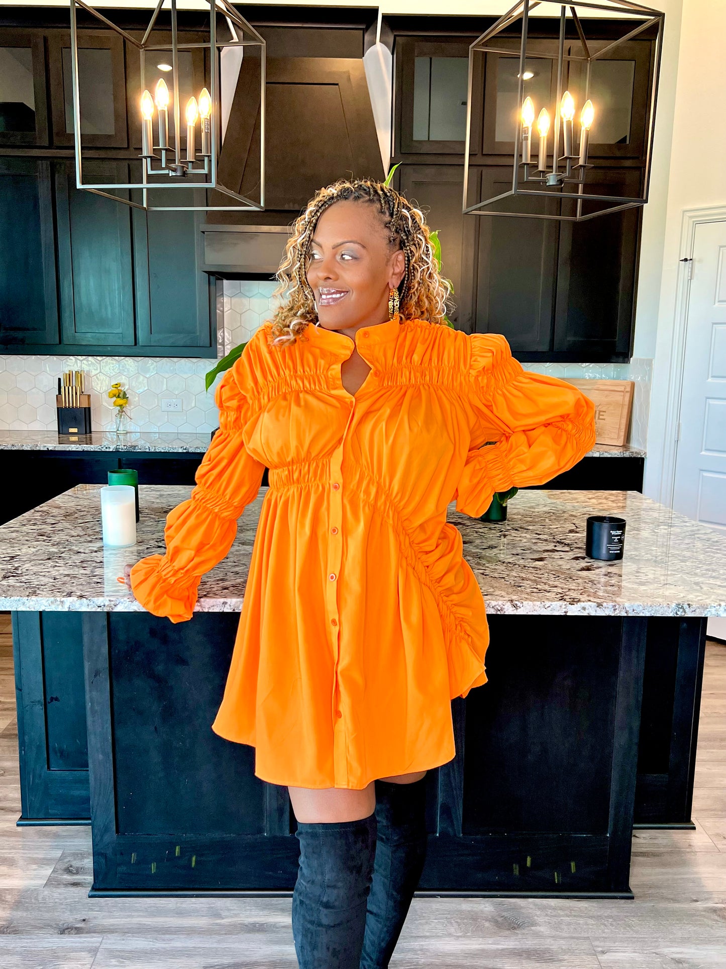 Off The Record Dress Orange
