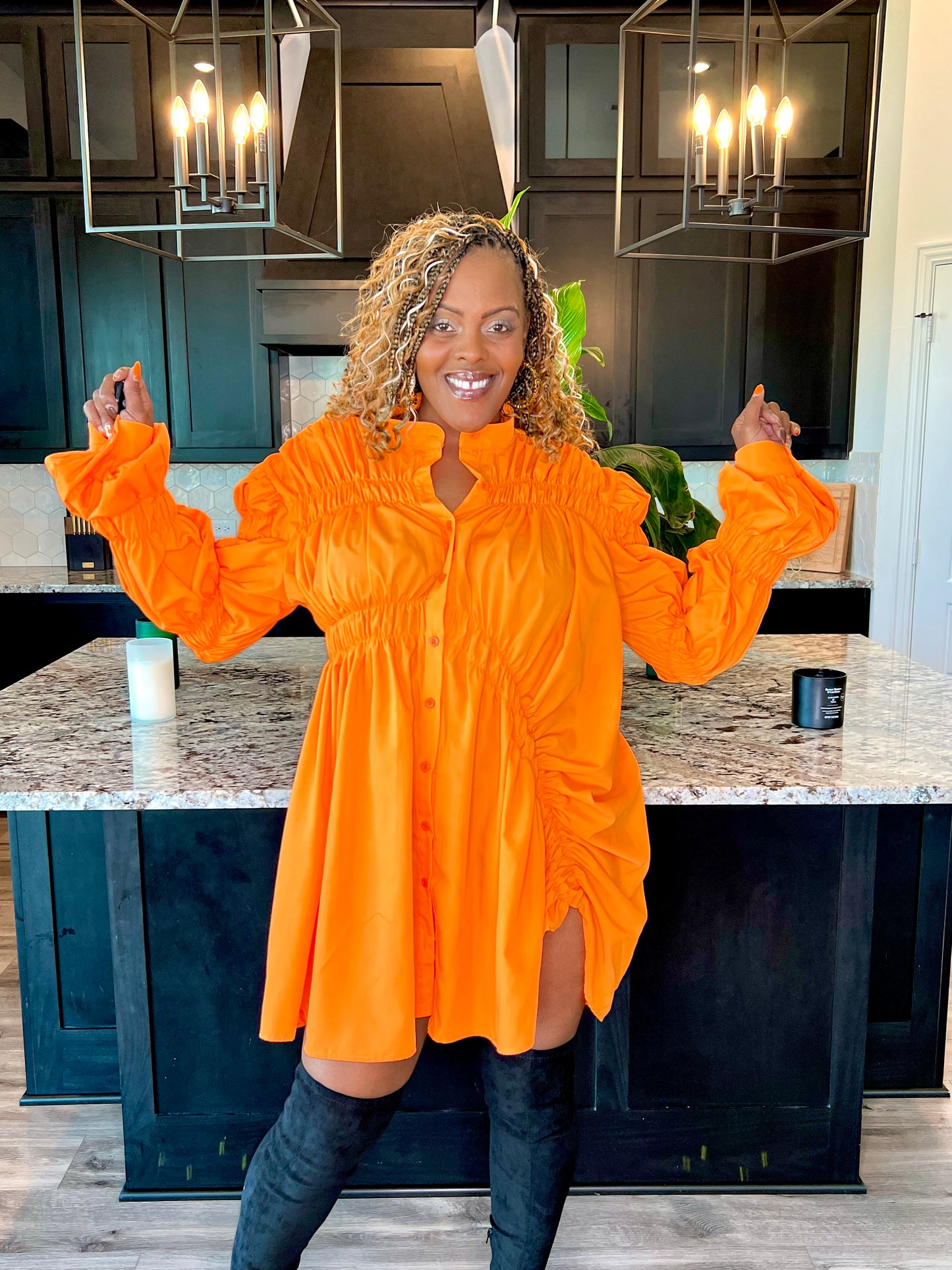Off The Record Dress Orange