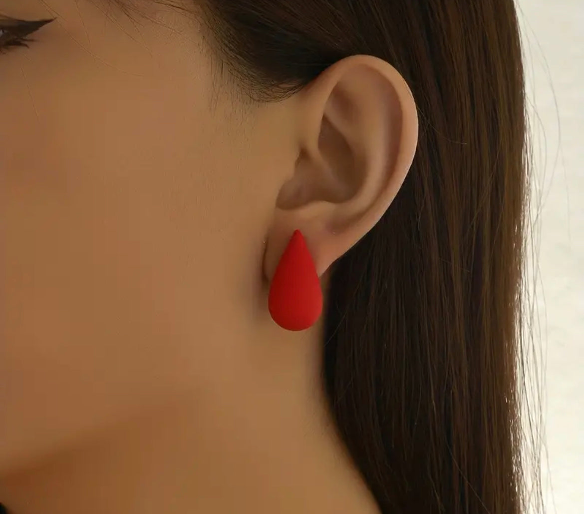 Waterdrop Colored Earrings Set of 6 Pair