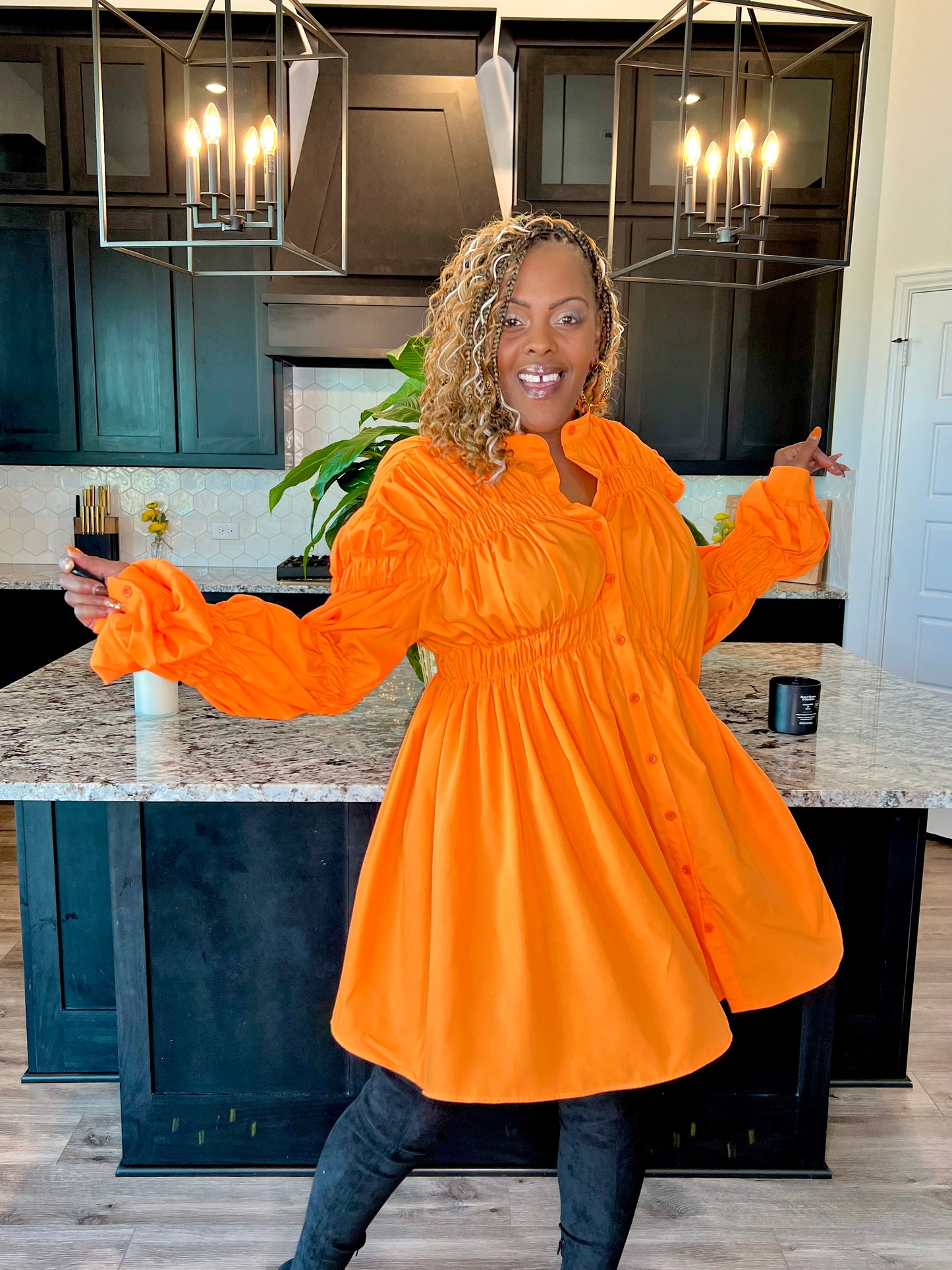 Off The Record Dress Orange