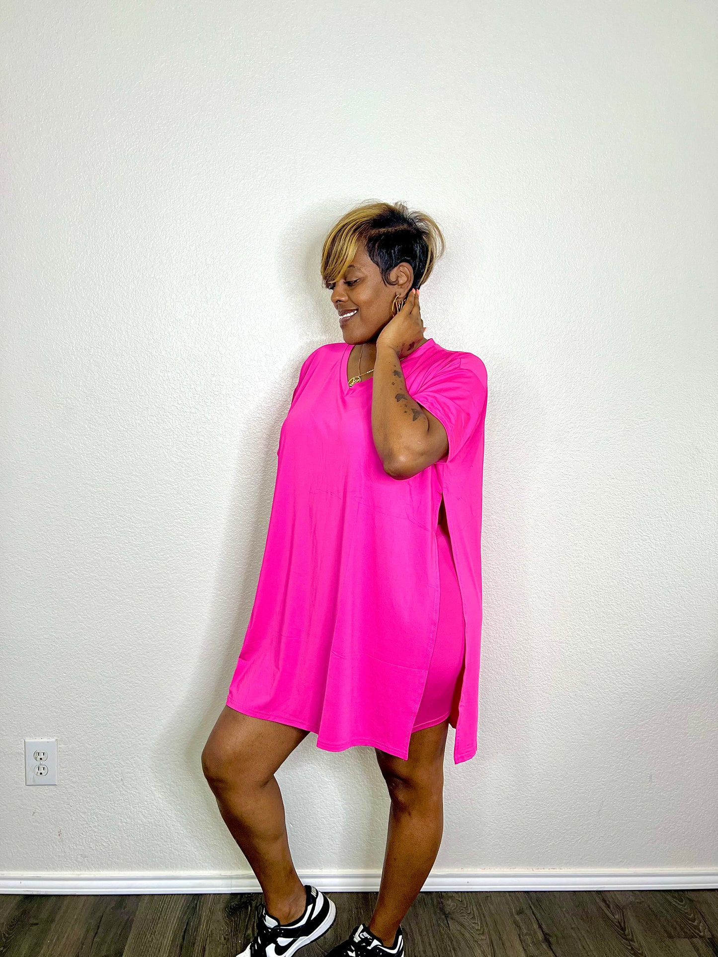 Pink and Sweet Casual Short Set