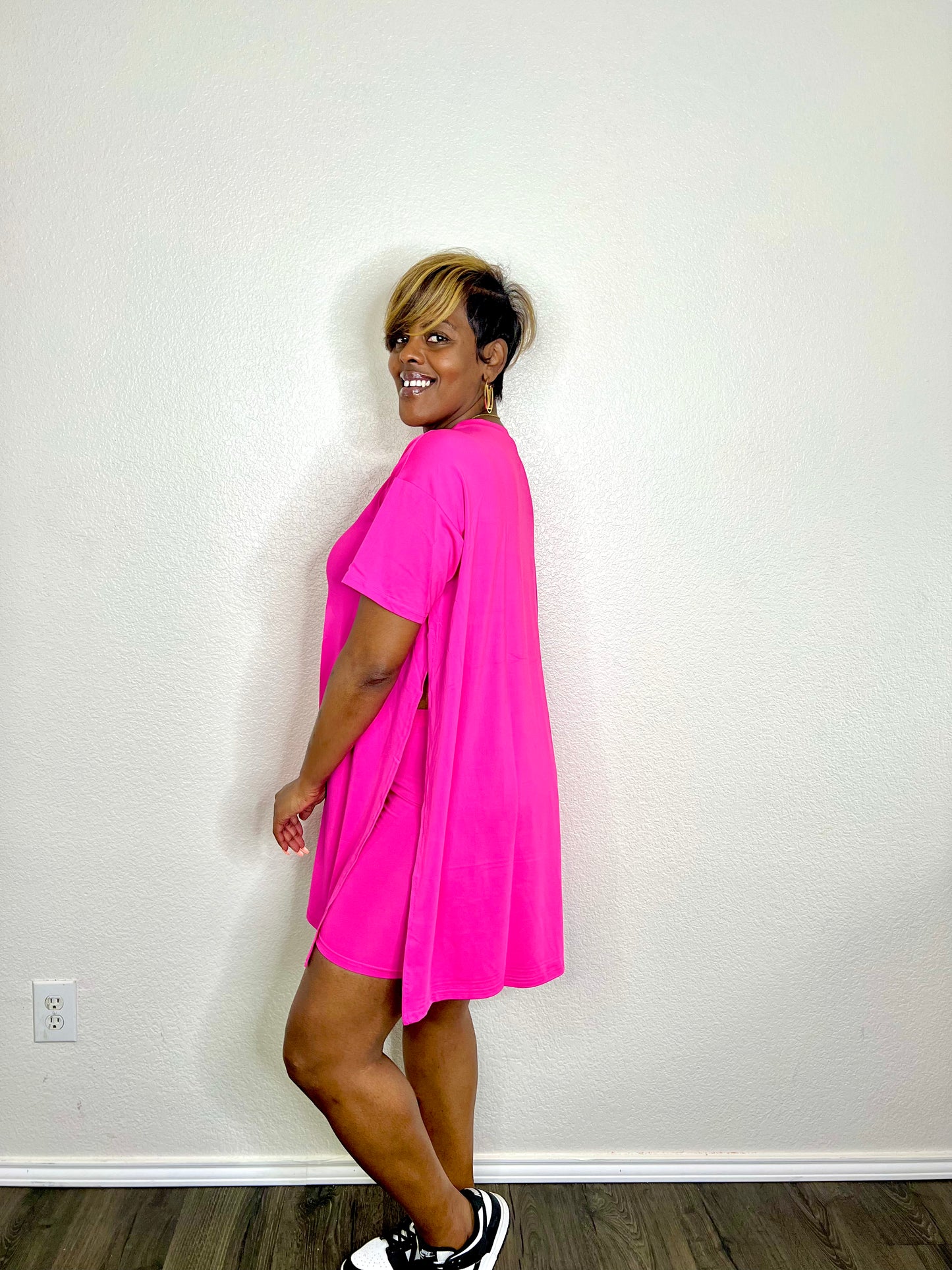 Pink and Sweet Casual Short Set