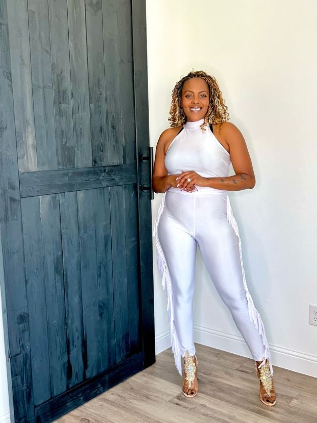 Fringe and Salsa 2 Piece Leggings Set | White