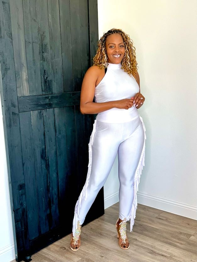 Fringe and Salsa 2 Piece Leggings Set | White