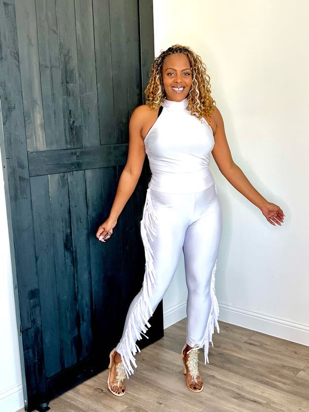 Fringe and Salsa 2 Piece Leggings Set | White