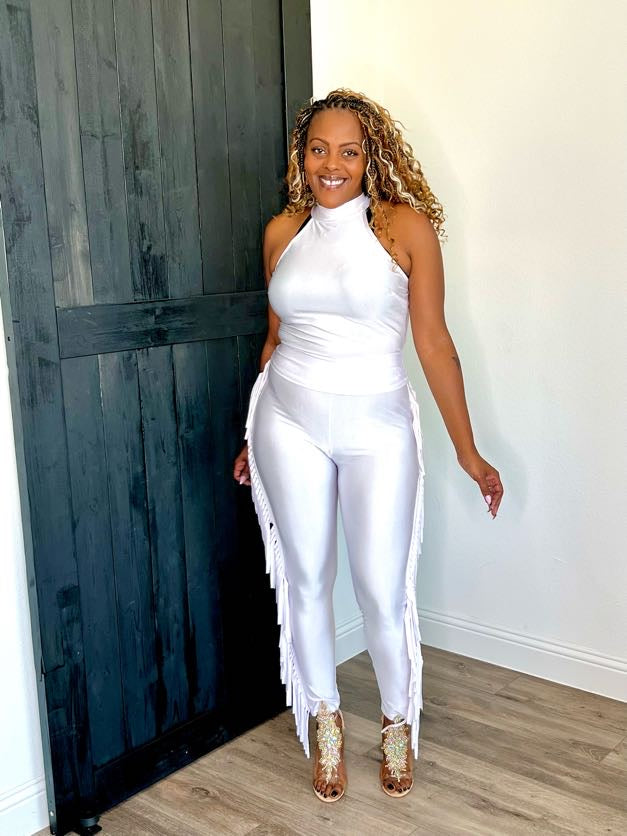 Fringe and Salsa 2 Piece Leggings Set | White