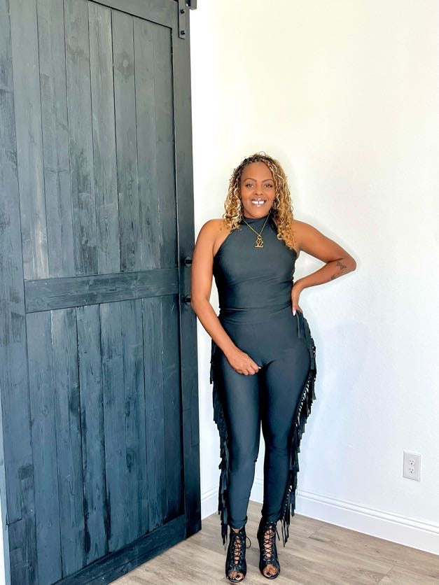 Fringe and Salsa 2 Piece Leggings Set | Black