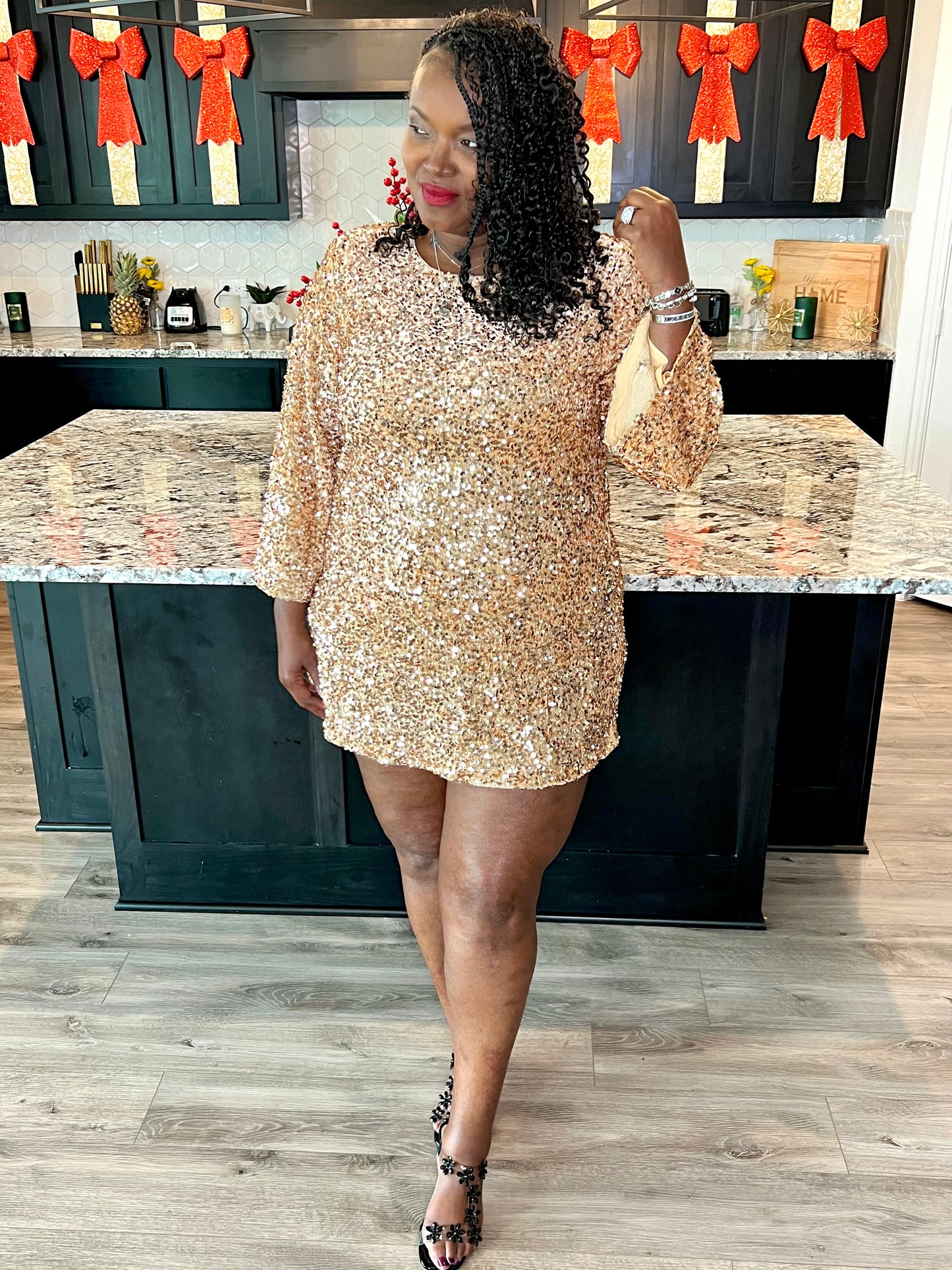 24K Gold Diva Dress | Plus