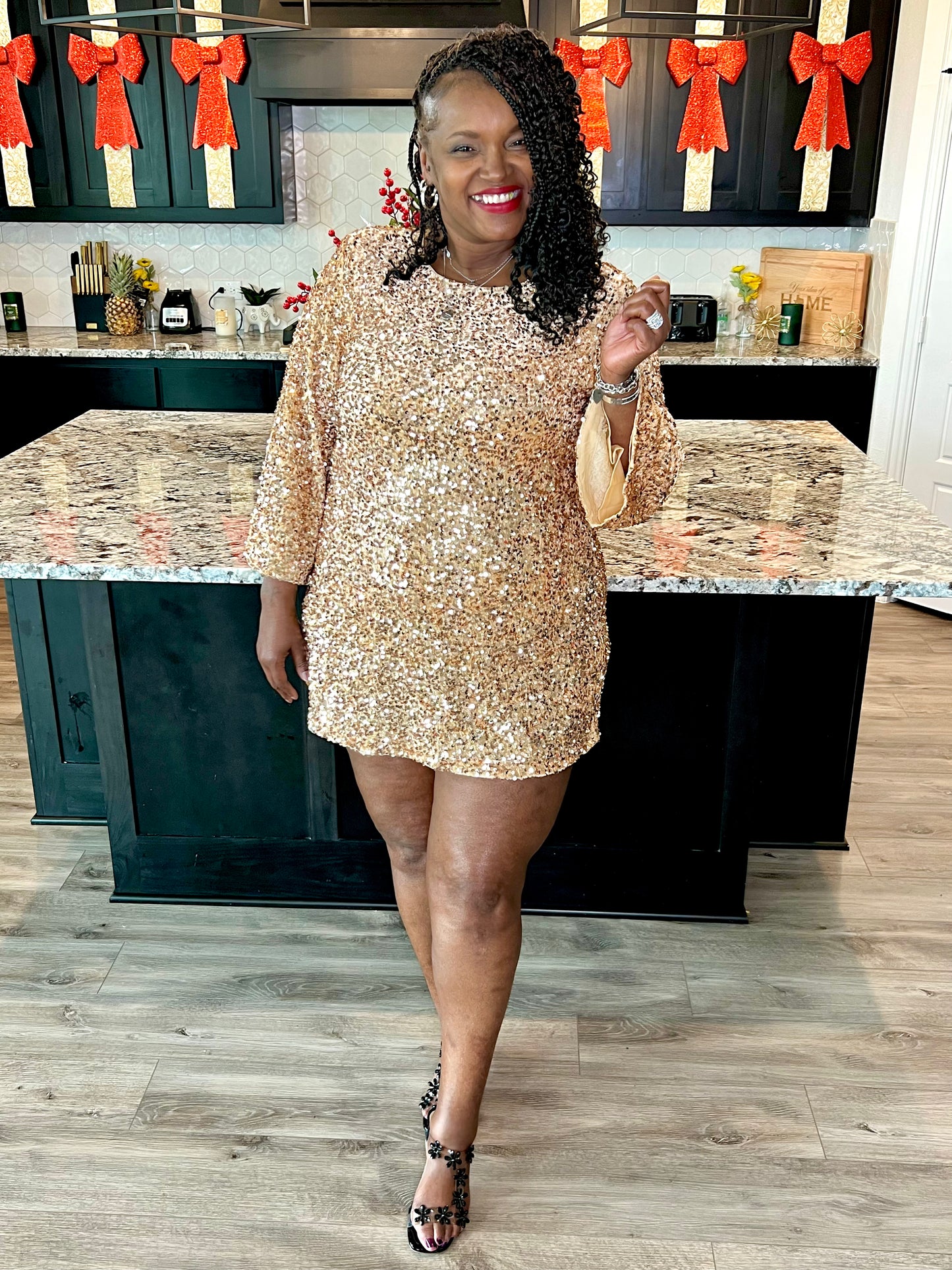 24K Gold Diva Dress | Plus