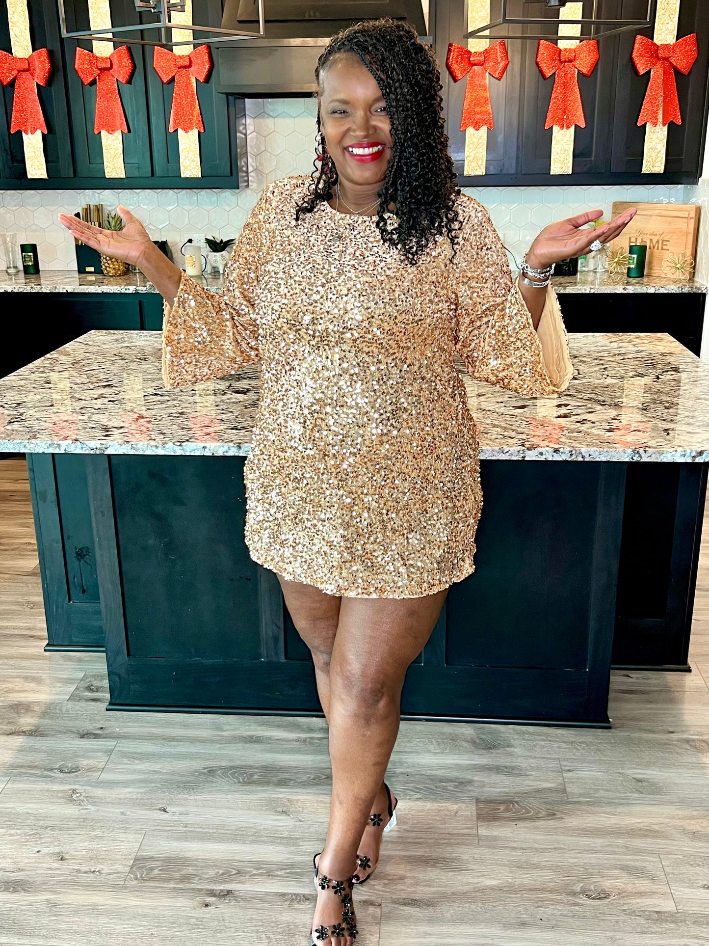 24K Gold Diva Dress | Plus