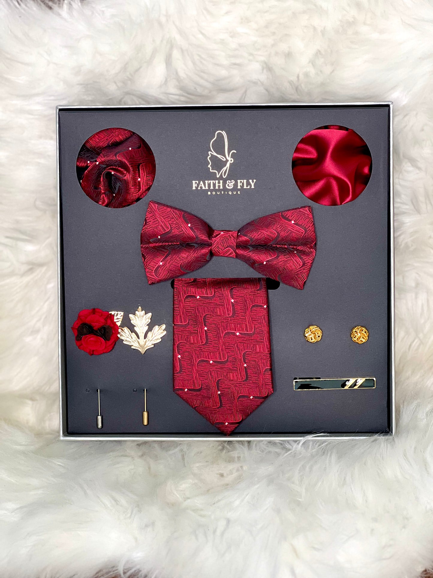 Regal Red Tie Set
