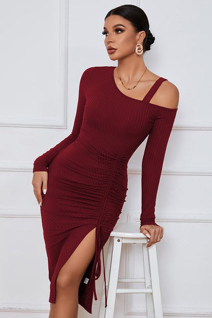 Keep It Cute Dress Burgundy