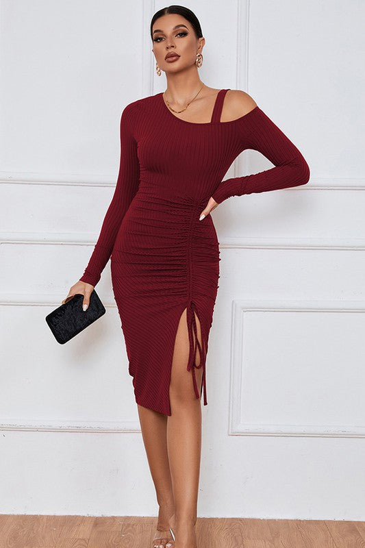 Keep It Cute Dress Burgundy