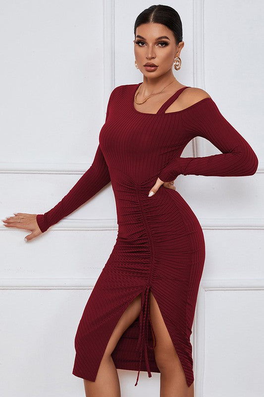 Keep It Cute Dress Burgundy