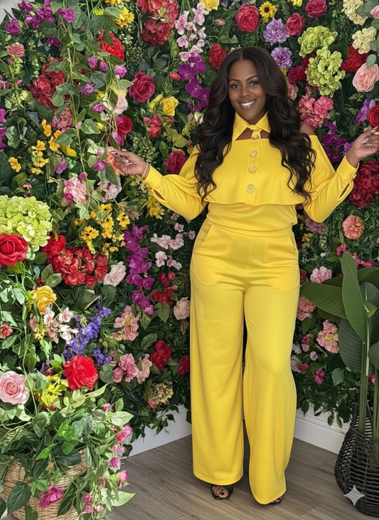 Pop Of Sun Pants Suit