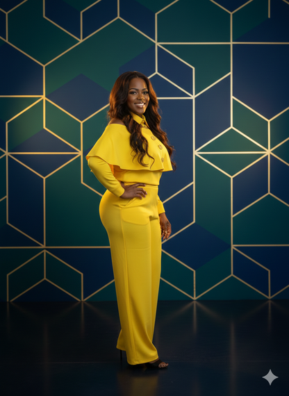 Pop Of Sun Pants Suit