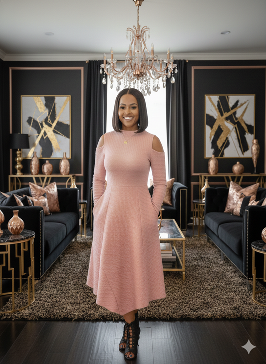 Steady Grace Dress Rose