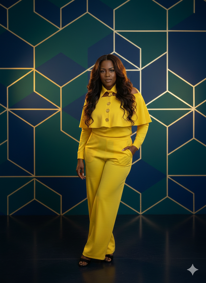 Pop Of Sun Pants Suit