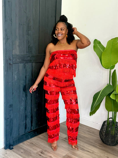Cherry Boom Pants Set